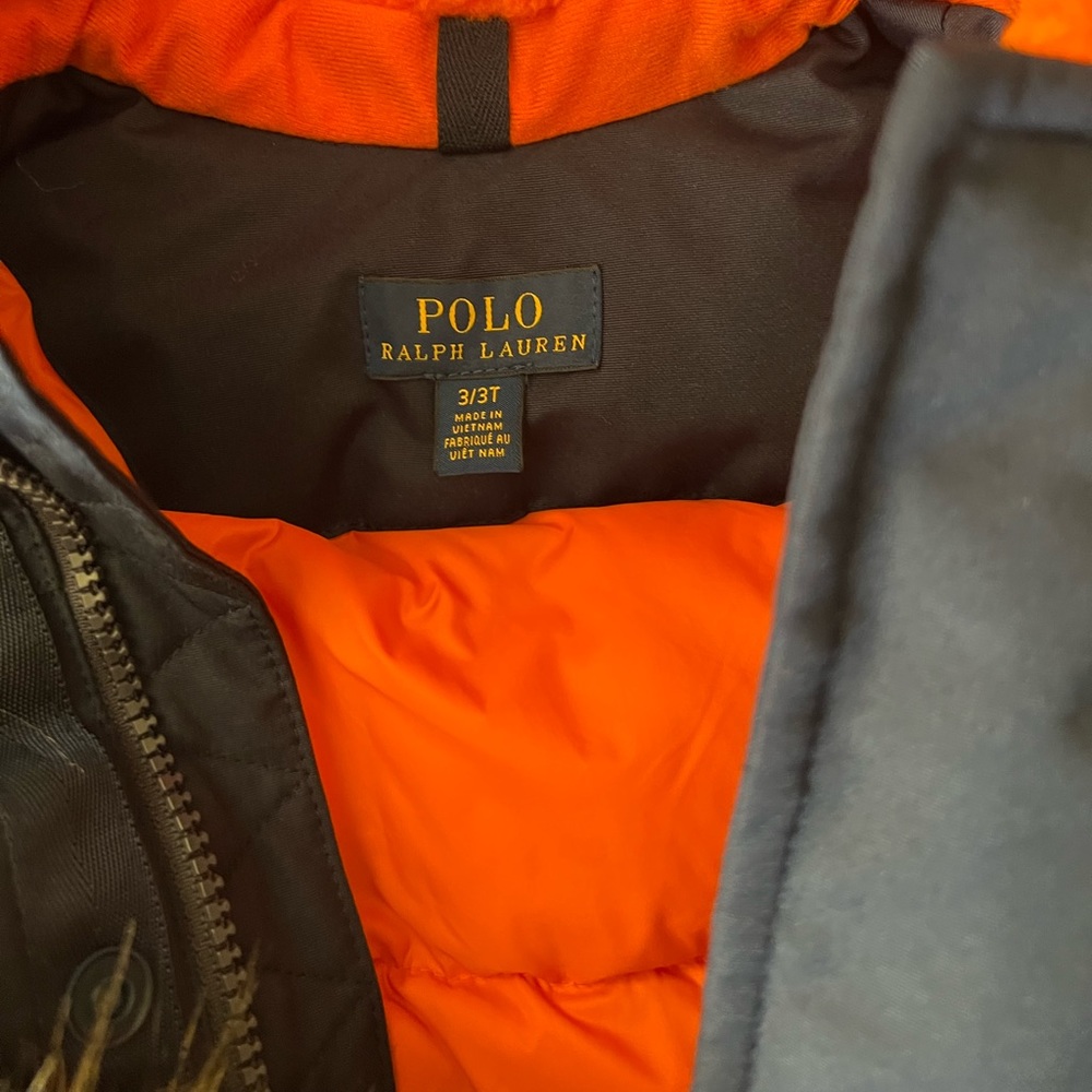 Ralph. Lauren polo kids puffer jacket. With removable fur.